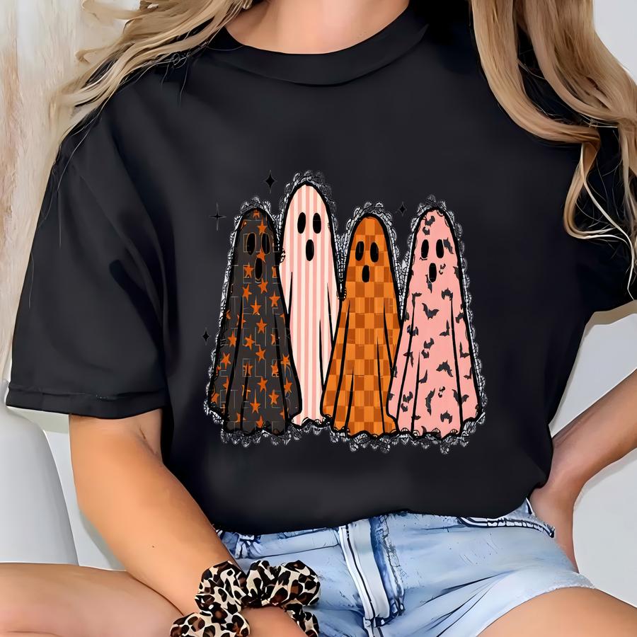 Boo Sweatshirt Ghost Halloween Shirt Spooky Halloween Sweatshirt Retro Halloween Crewneck Girls Fall Sweatshirt Kids Sweatshirt Toddler T-shirt