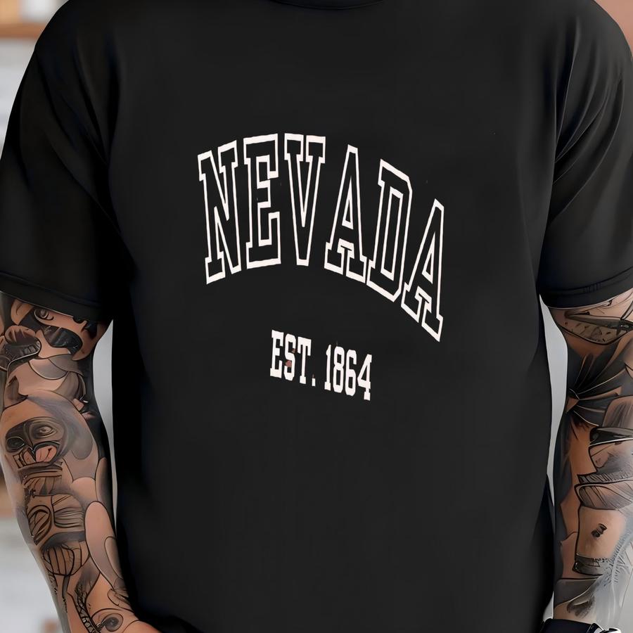® Nevada Shirt, Est 1864 Shirt, Nevada Pride, College Shirt, State Shirt, Gift For Nevada Native, Nevada Lover Shirt T-shirt