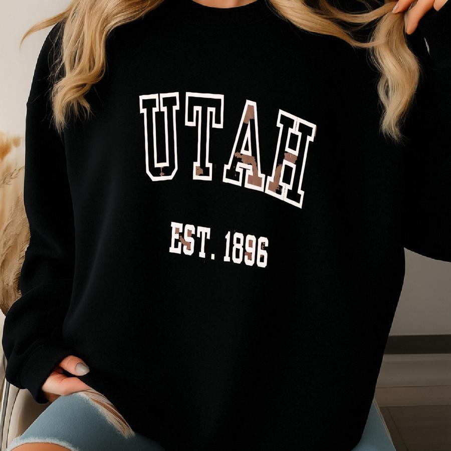 ® Utah Shirt, Est 1896, College Shirt, Vintage Shirt, State Pride Shirt, Gift For Utah Resident, Utah Fan Shirt, Retro Shirt Sweatshirt