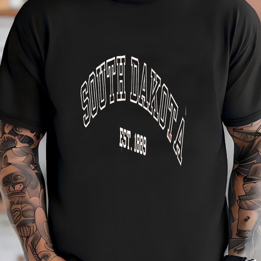 ® South Dakota Shirt, South Dakota Est 1889 Shirt, Vacation Shirt, South Dakota Travel Shirt, Souvenir Shirt, Gift For South T-shirt