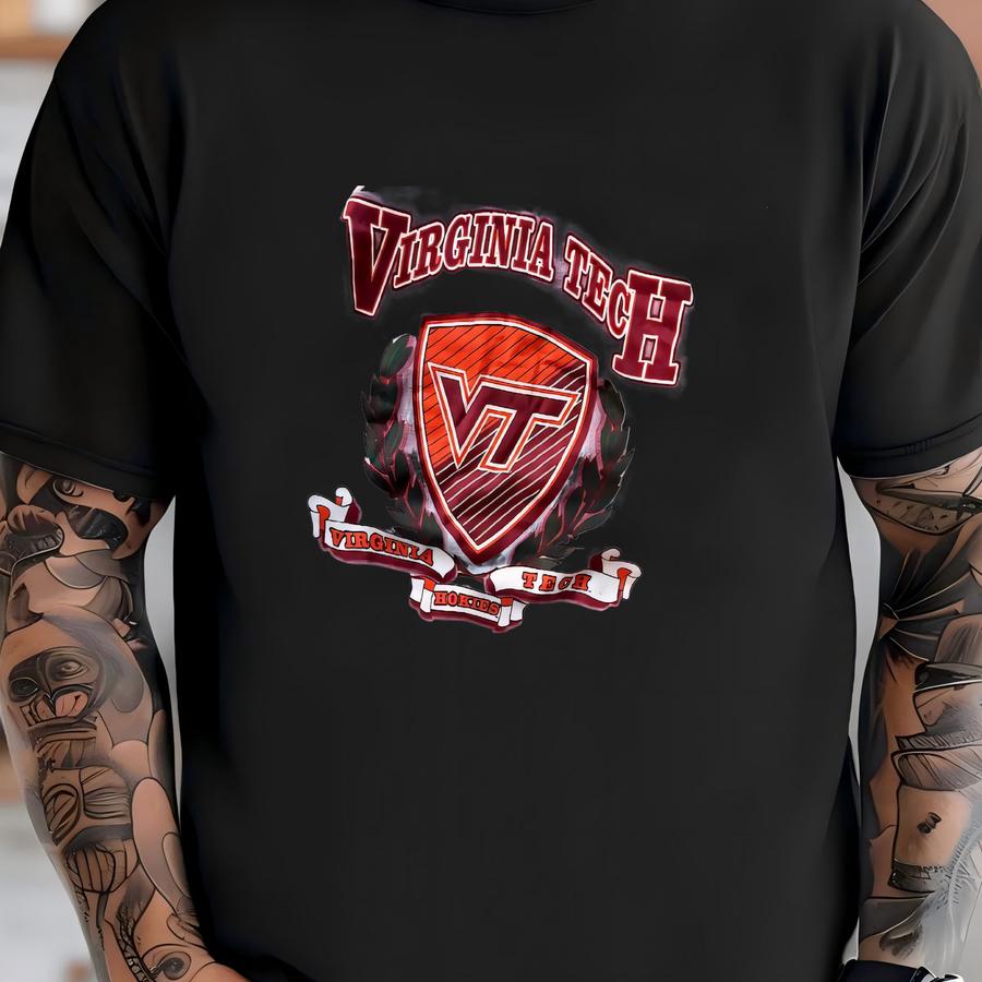 Vintage 90’s Rare Virginia Tech Hokies University Crewneck Sweatshirt Large T-shirt