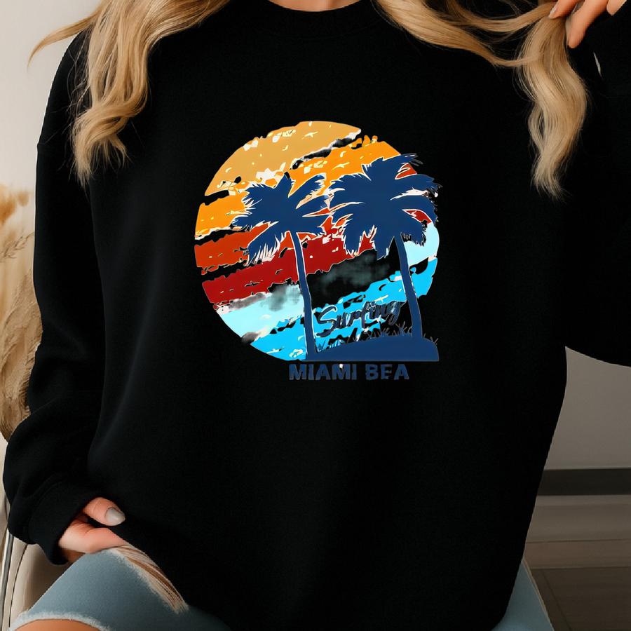 Miami Beach Tee, Miami Beach Map, Girls Trip Matching Miami Beach, Miami Beach Travel Gift, Miami Beach State Sweatshirt