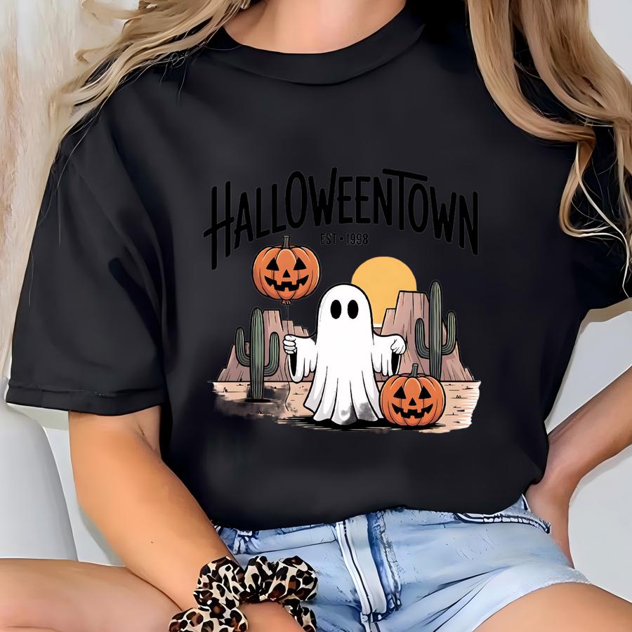 Shirt, Halloween Pumpkin Shirt, Halloween Party 2025, Pumpkin Spice, Halloweentown 1998, Halloween Ghost Tee, University T-shirt