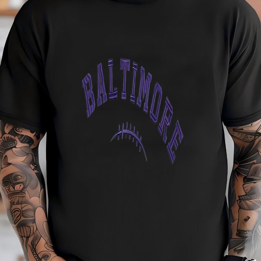 Baltimore Football Quarter-zip Sweatshirt: Cozy Game Day Pullover T-shirt