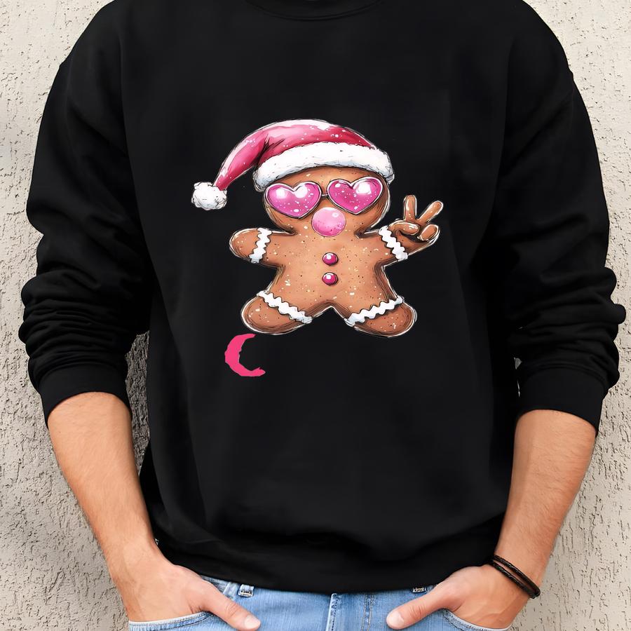 Funny Custom Text Christmas Shirt, Christmas Gingerbread Cookie Sweatshirt, Gingerbread Christmas T-shirt, Personalized Christmas Shirt, Sweatshirt