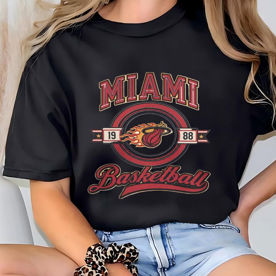 Vintage Miami Basketball Fan Apparel: Sunshine State Tee T-shirt