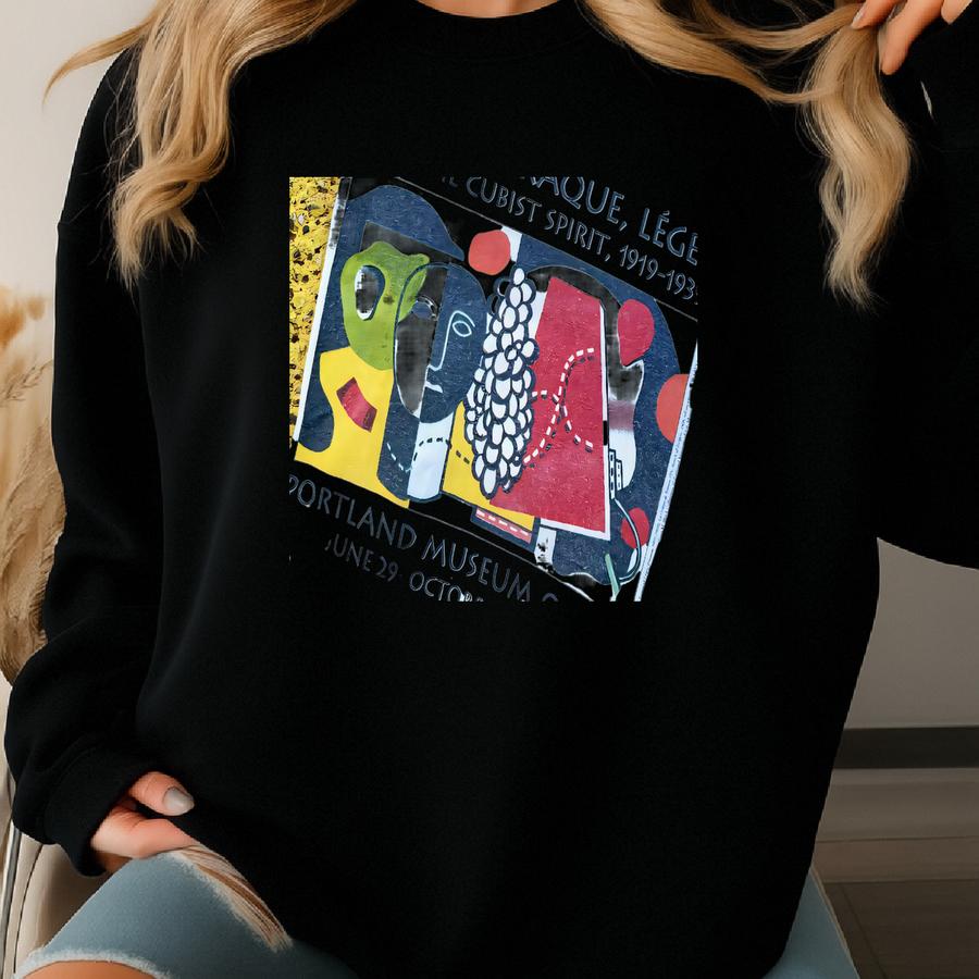 Vintage 1996 Picasso Braque Leger The Cubist Spirit Portland Museum Of Art 90s Exhibit Graphic Shirt Usa Size Large Sweatshirt