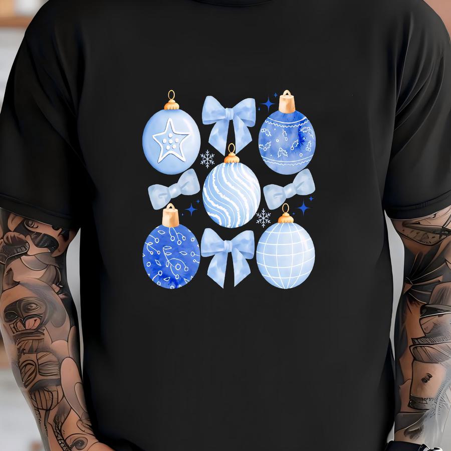 Funny Christmas Shirt: Blue Coquette Xmas Shirt T-shirt