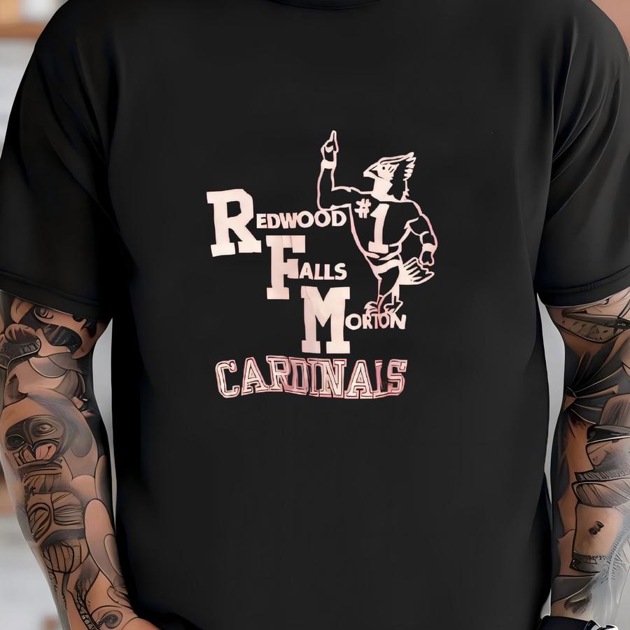 Vintage 90's Heavy Used Redwood Falls Morton Cardinal Red Sweatshirt Medium Redwood Falls Morton Cardinals Athletic Sweater Crewneck Size L T-shirt