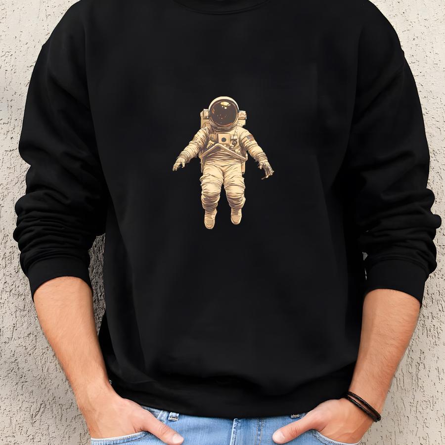 Vintage Astronaut Space Graphic Tee: Retro Sci-fi Galaxy T-shirt Sweatshirt