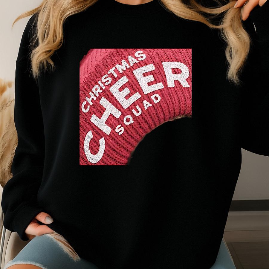 Christmas Cheer Pom-pom Knit Beanie Sweatshirt