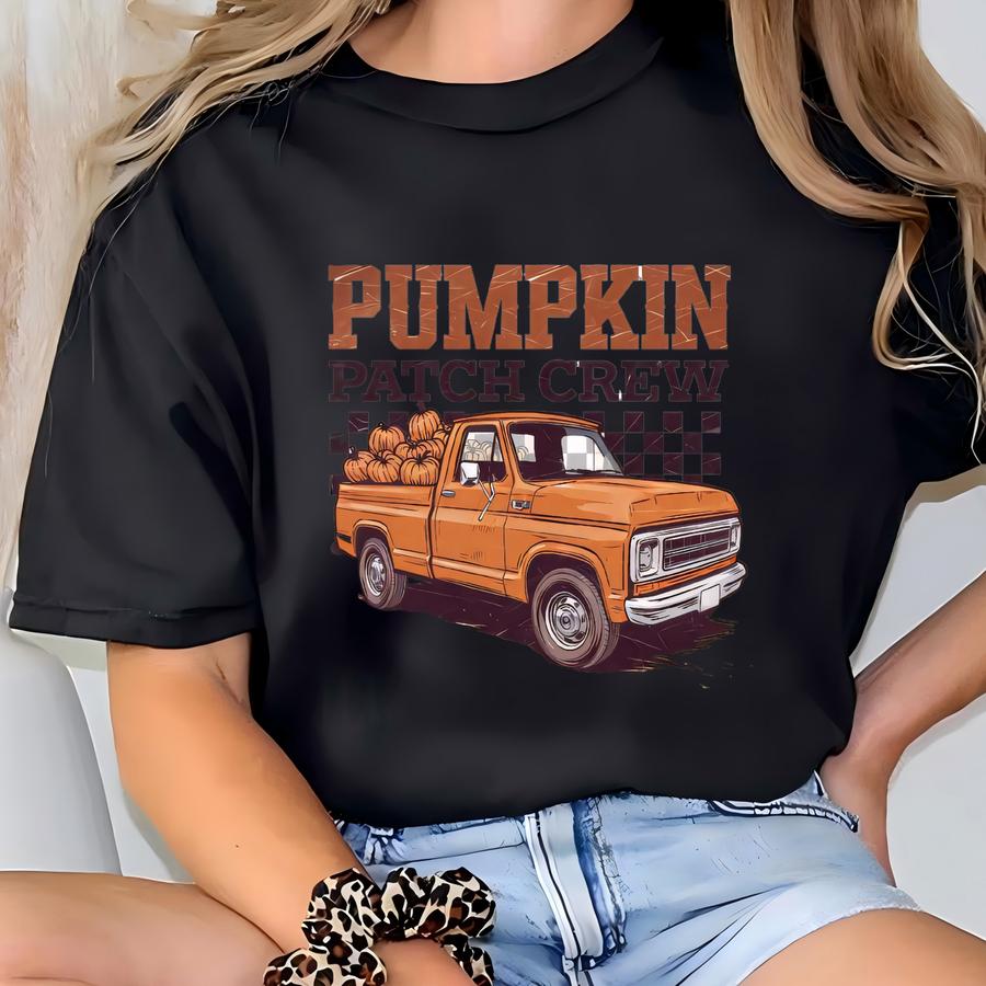 Pumpkin Patch Crew Shirt For Family Matching, Fall Outfit For Baby, Toddler, Kids, Family Fall Shirt,autumn Graphic Tee,pumpkin Patch Outfit T-shirt