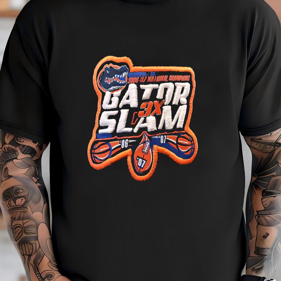 Vtg Strapback Hat Cap 2006-07 Gator Slam 3x National Champions T-shirt