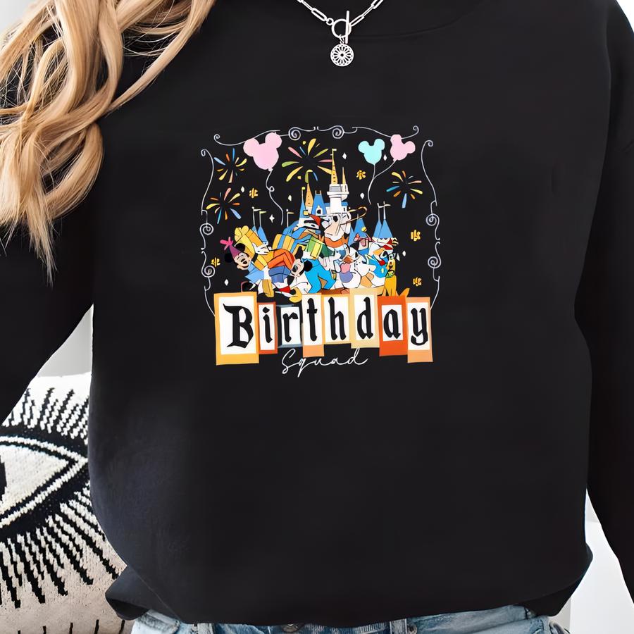 Personalized Birthday T-shirt: Girl, Boy,  Custom Name Ears Castle Design Sweatshirt