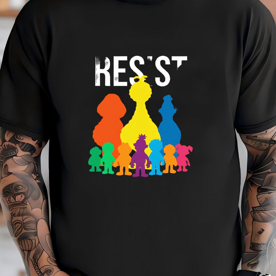 Resist Pride Hoodie, Rainbow Pride Protest Tee With Icon Silhouettes T-shirt