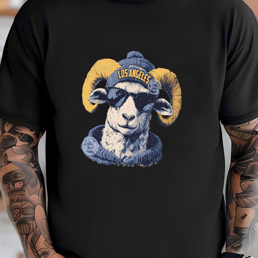 Los Angeles Football Sweatshirt, Ram Mascot Crewneck, Game Day Spirit Shirt T-shirt