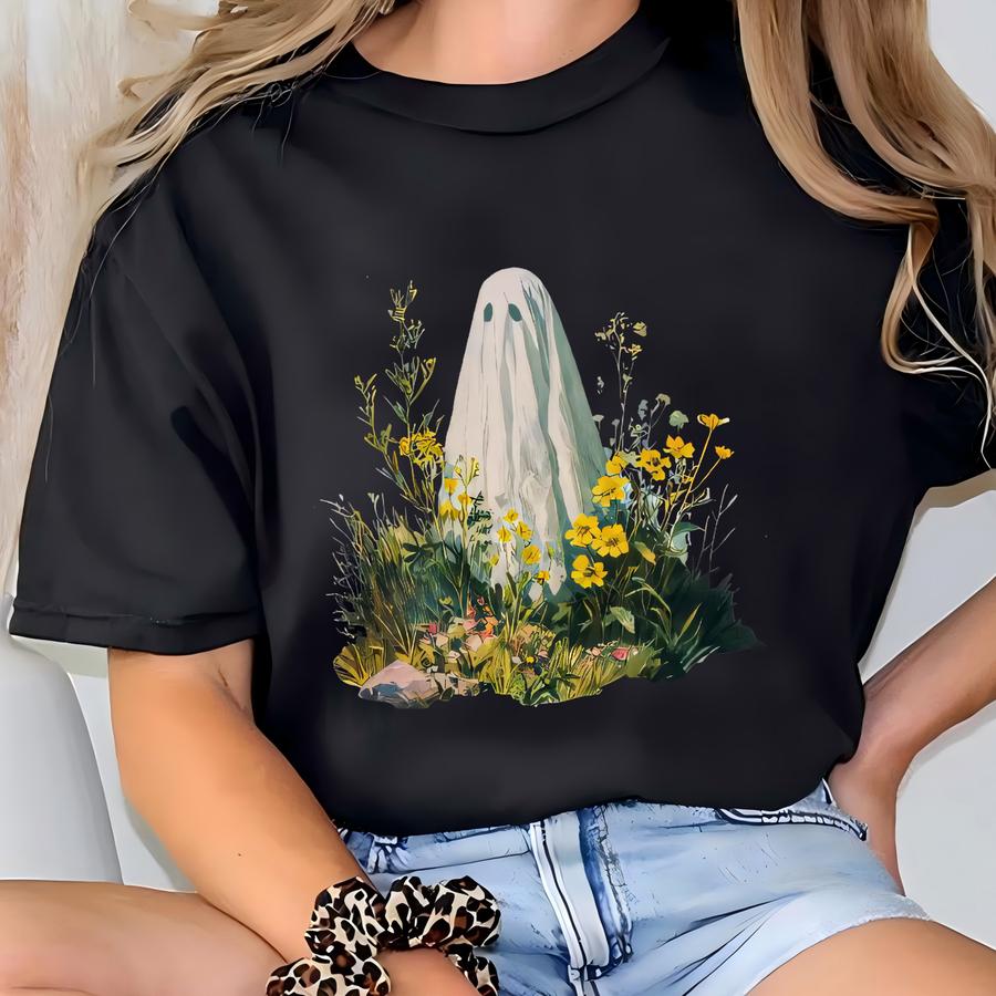 Wildflowers Ghost Shirt Vintage Halloween Tee T-shirt