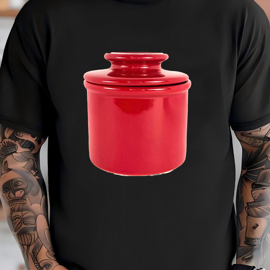 Vintage Red Butter Bell Crock - L. Tremain 2006 - Holiday Fahouse Table T-shirt