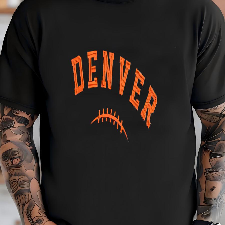 Denver Football Quarter-zip Sweatshirt: Cozy Game Day Pullover T-shirt