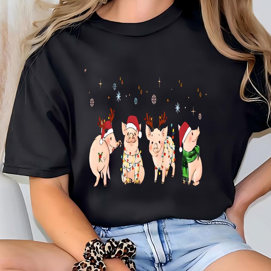 Funny Boston Terrier Christmas Shirt - Happy Holidays Dog Sweatshirt - Cute Terrier Lover Gift - Festive Dog Mom Tee - Holiday Season Shirt T-shirt