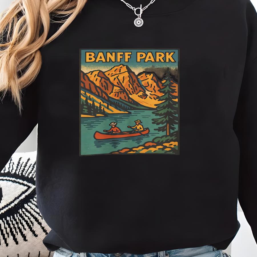 Banff Park T-shirt Unisex: Retro Canada Tee Sweatshirt