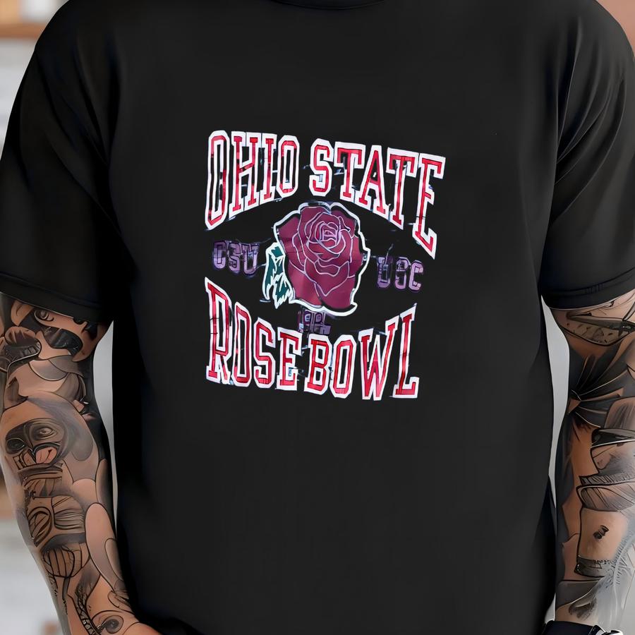 Vintage 80’s Ohio State Buckeyes University Usc Rose Bowl Tee T Shirt T-shirt