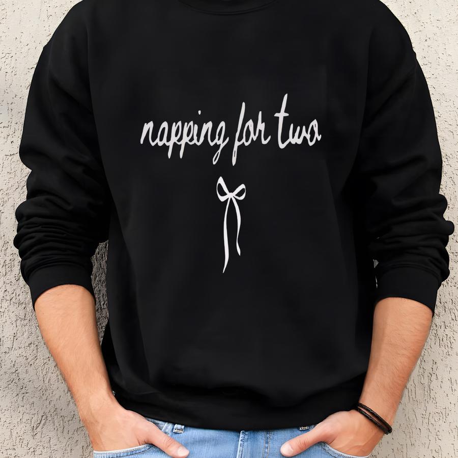 Napping For Two Sweatshirt, Pregnancy Reveal Gift, Expecting Mom Gift, Maternity Sweater, Mommy To Be Gift, Baby Shower Gift Sweatshirt