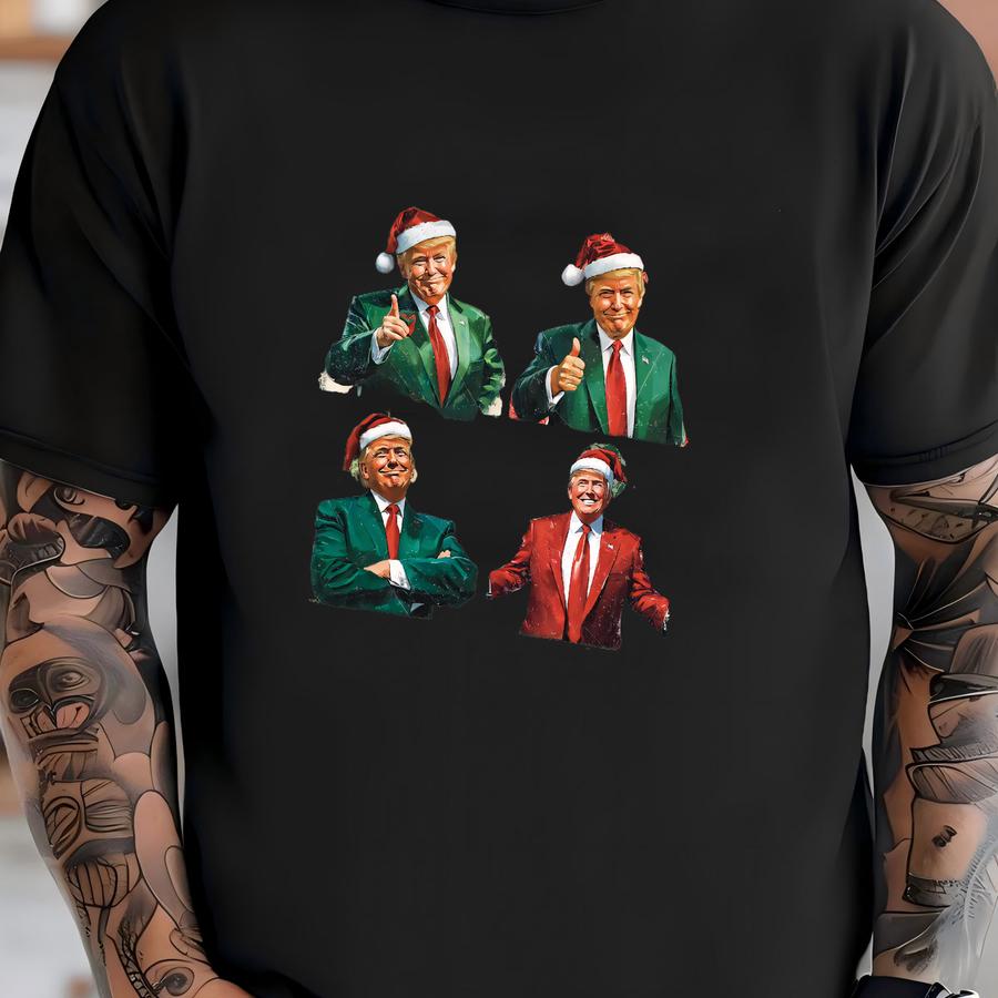 Santa Shirt, Christmas Shirt, Santa Tee,republicans Xmas Tee,make Xmas Great Again T-shirt