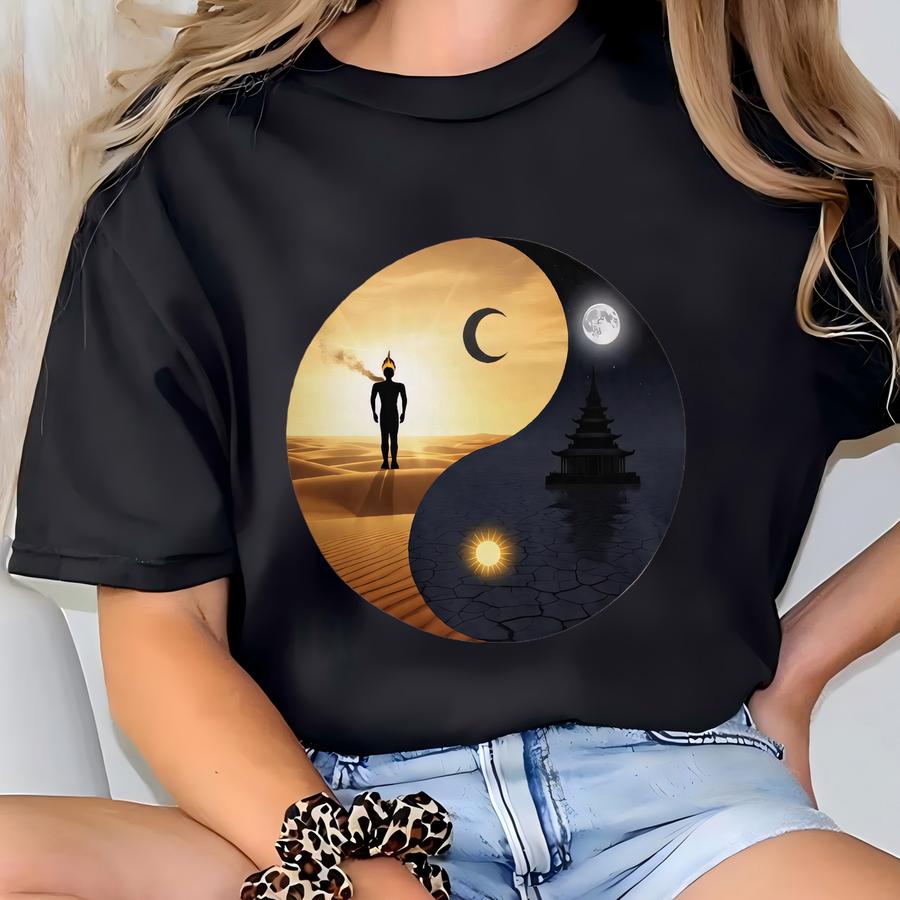 Yin Yang Festival Hoodie: Psychedelic Burning Man Inspired Design T-shirt