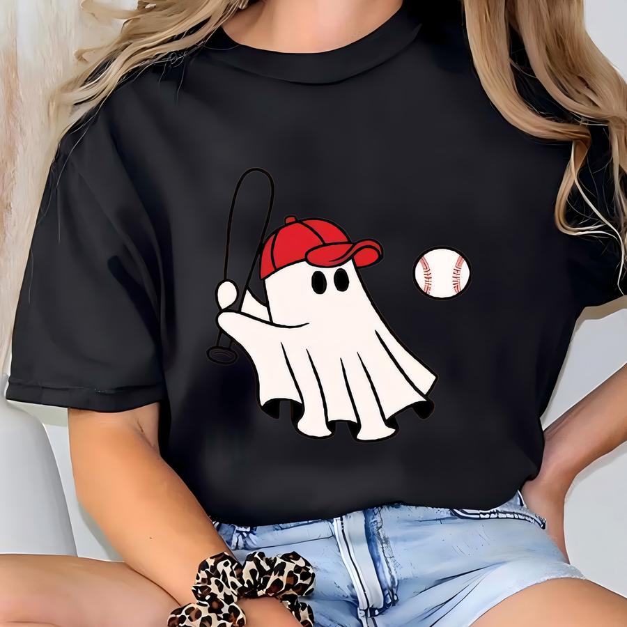 Sporty Ghost Halloween Shirt: , Pe Teacher, Sports Lover Gift T-shirt