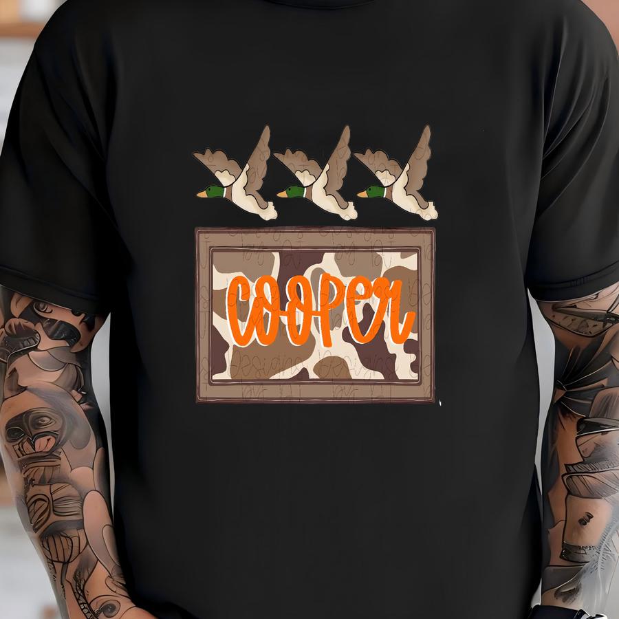 Duck Camo Png, Hand Drawn, Name Plate, Plaque, Applique, Digital Download, Kids Graphic, Fall, Country Boy Png, Kids Shirt Png, Sublaminatio T-shirt