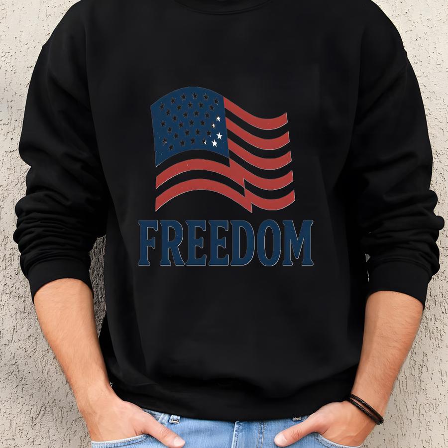 Gildan 18000 Patriot Freedom Eagle Sweatshirt: Patriotic Free Speech Hoodie Sweatshirt