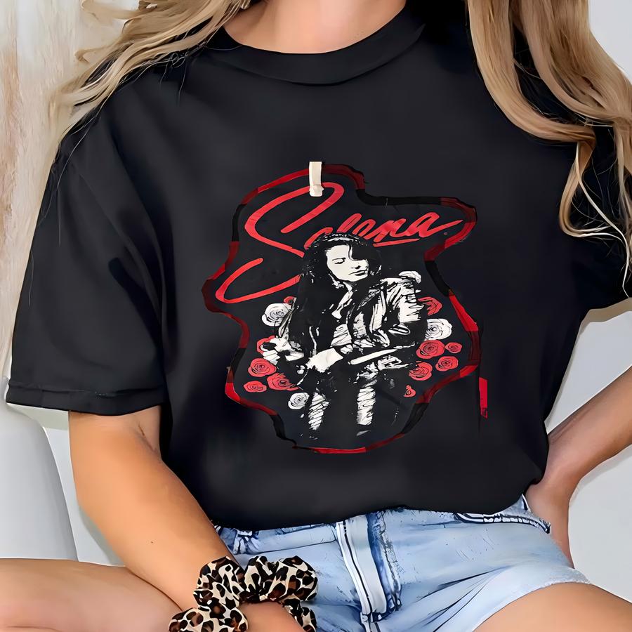 Selena Hooded Sweatshirt With Flannel Sves T-shirt