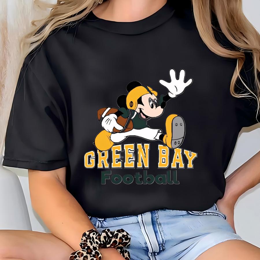 Green Bay Sweatshirt, Cute Mouse Football Hoodie, Game Day Sweater, Green Bay Game Day Sweater, Unisex Fall Sports Hoodie T-shirt