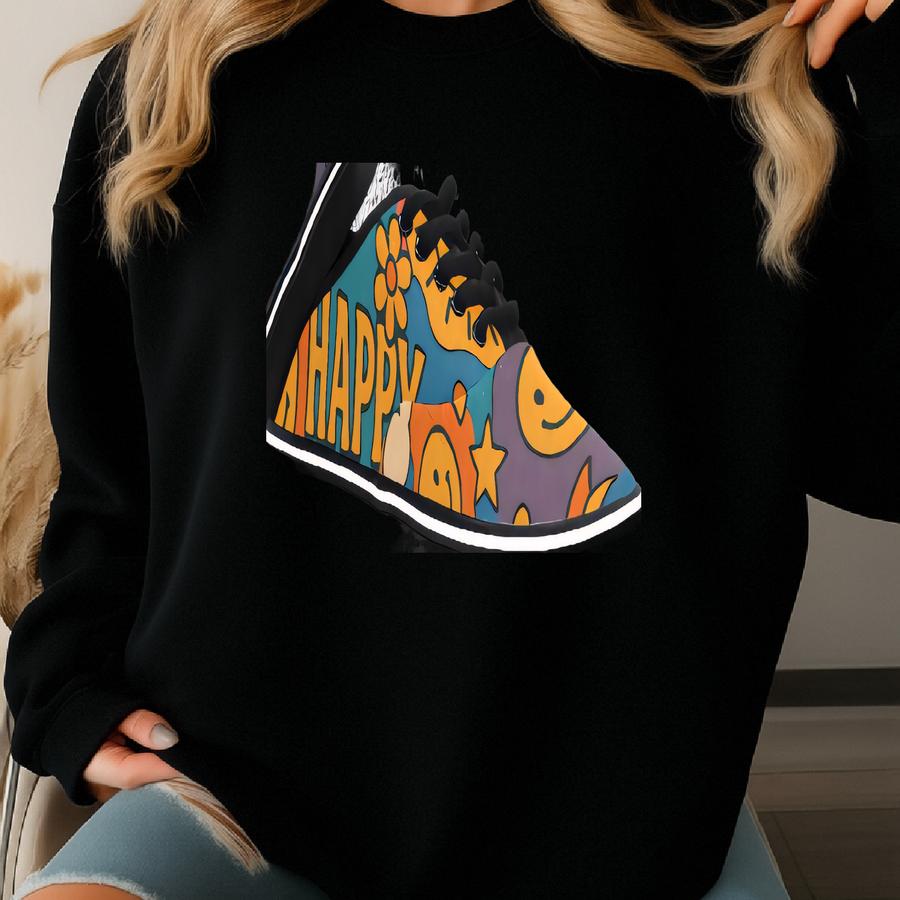 Womens Classic Happy Canvas Low Top S Sweatshirt