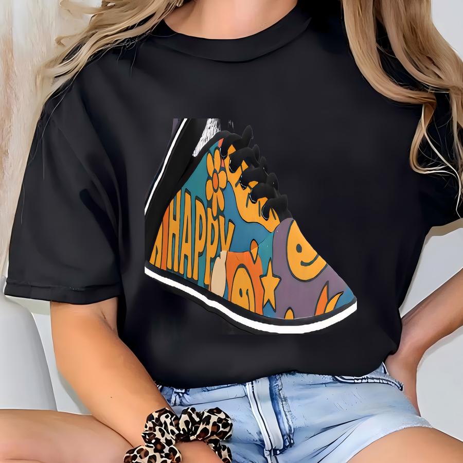 Womens Classic Happy Canvas Low Top S T-shirt