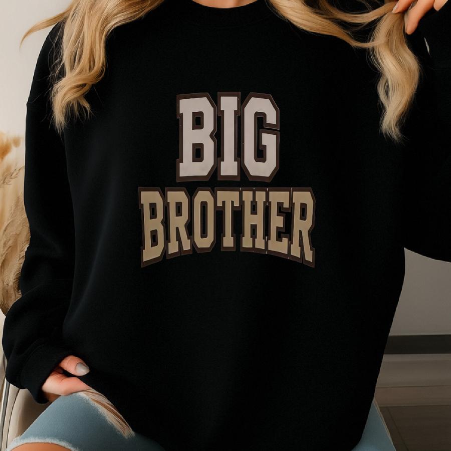 Big Brother Announcement Shirt: Sibling Gift Tee Or Bodysuit Sweatshirt
