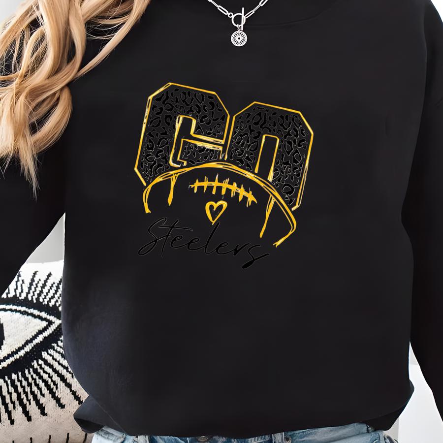 Go Steelers Shirt: Retro Pittsburgh Football Fan Tee Sweatshirt