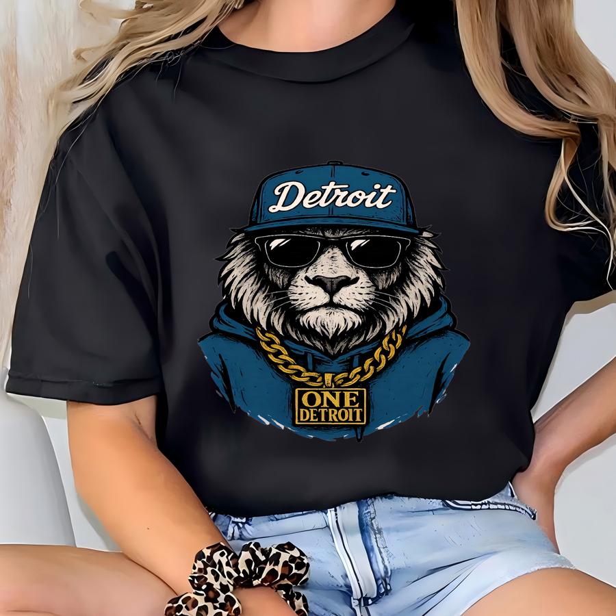 Detroit Football Sweatshirt, Retro Sports Fan Shirt, Game Day Gift Tee, Detroit Mascot Sweatshirt, Detroit Football Fan Shirt T-shirt