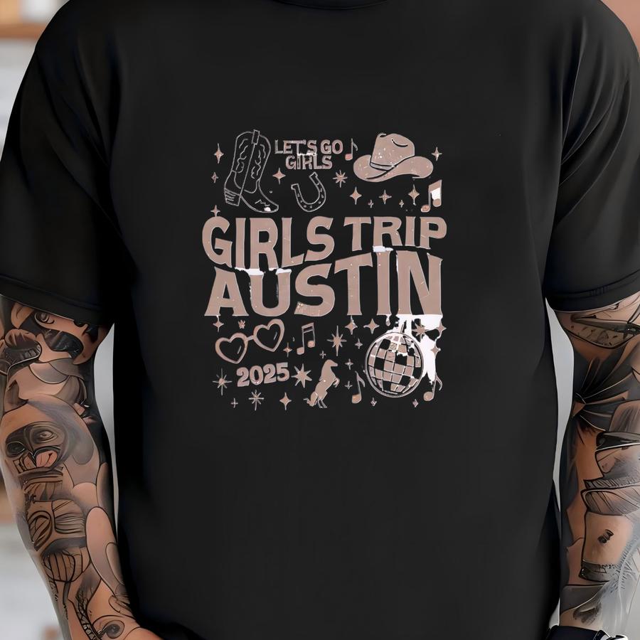 Custom Austin Texas Girls Trip Sweatshirt: Personalized Matching Vacation Crewneck Sweater T-shirt