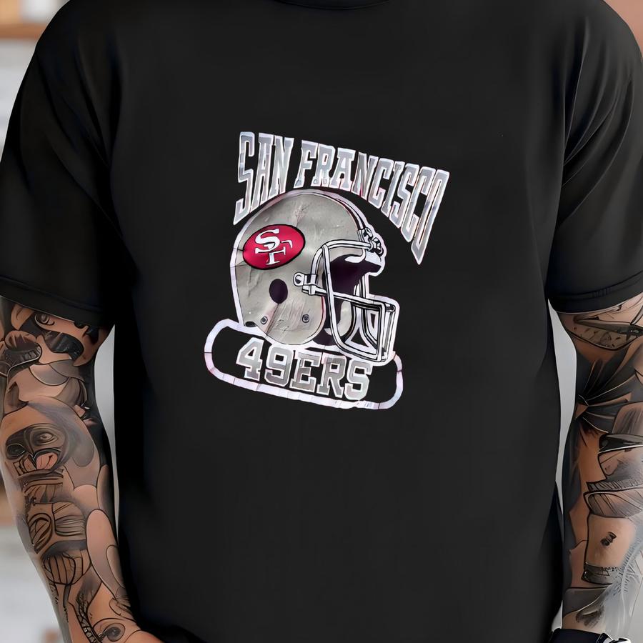 Vintage 80s 49ers Crop Top: Football Raglan Tee - Small T-shirt