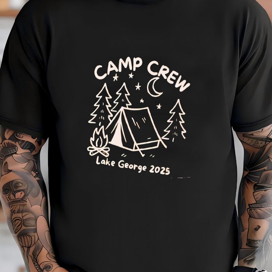 Custom Camping Crew Shirt: Family Camp Trip Tee, Matching Girls Vacation Shirts, Bachelorette Tee T-shirt