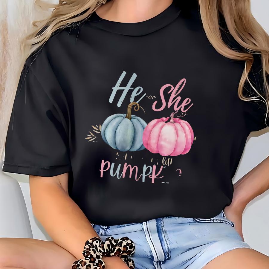 Pumpkin Gender Reveal Shirt, What Will Pumpkin Be, Fall Gender Reveal Tshirt, Autumn Baby Announcement, Pregnancy Announce, Gender Reveal T-shirt