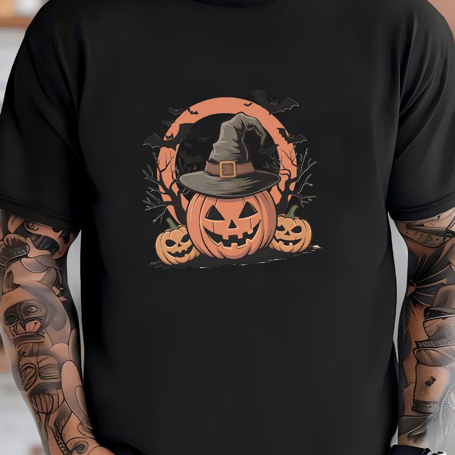 Spooky Ghost Halloween Gildan Sweat Shirt, Cute Costume Pumpkin Tee, Spooky Season Hoodie, Unisex Witch Aesthetic Fall Shirt T-shirt