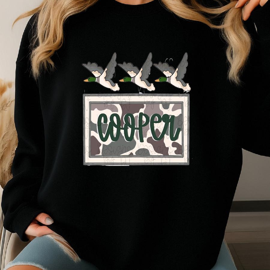 Duck Camo Png, Hand Drawn, Name Plate, Plaque, Applique, Digital Download, Kids Graphic, Fall, Country Boy Png, Kids Shirt Png, Sublaminatio Sweatshirt