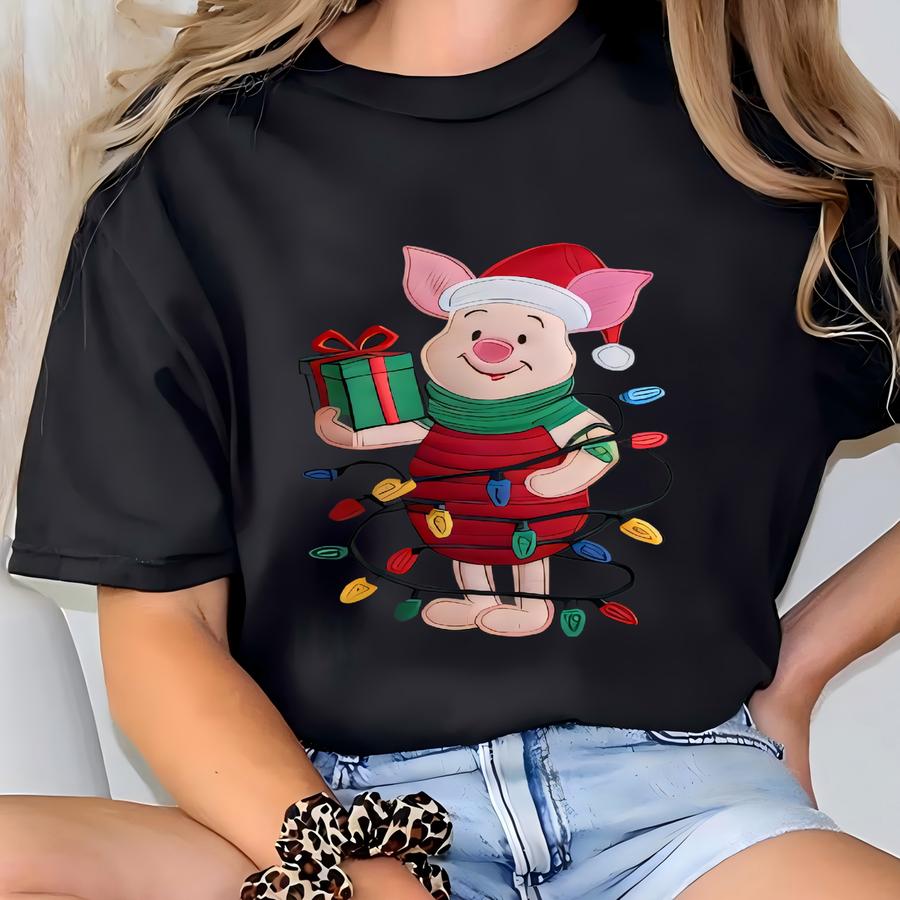 Pooh And Piglet Christmas Youth Sweatshirt, Piglet Christmas Sweatshirt, Kids Christmas Shirt, Christmas Family Shirts T-shirt