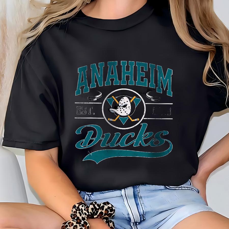 Anaheim Duck Sweatshirt, Vintage Anaheim Hockey Shirt, Anaheim Hockey Crewneck, Ducks Hockey Youth Sweater, Hockey Fan Gift T-shirt