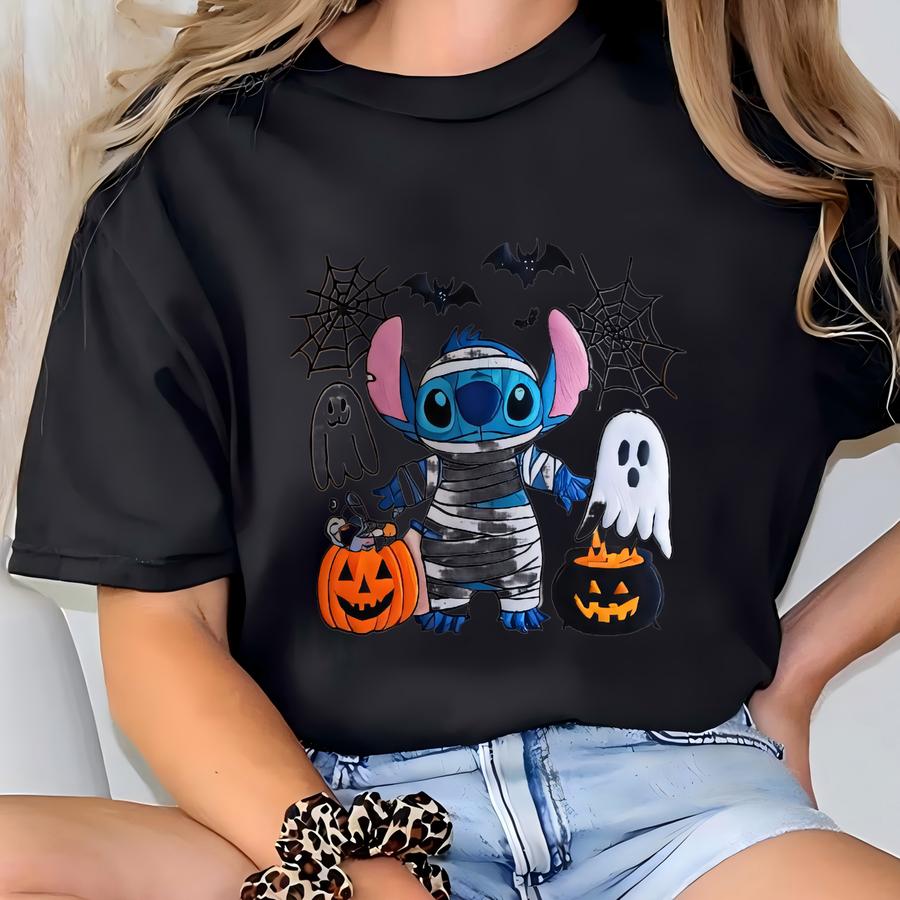 Halloween Stitch Youth Sweatshirt, Stitch Shirt, Spooky Stitch Sweatshirt, Matching Halloween Tee, Kids Halloween Shirt T-shirt