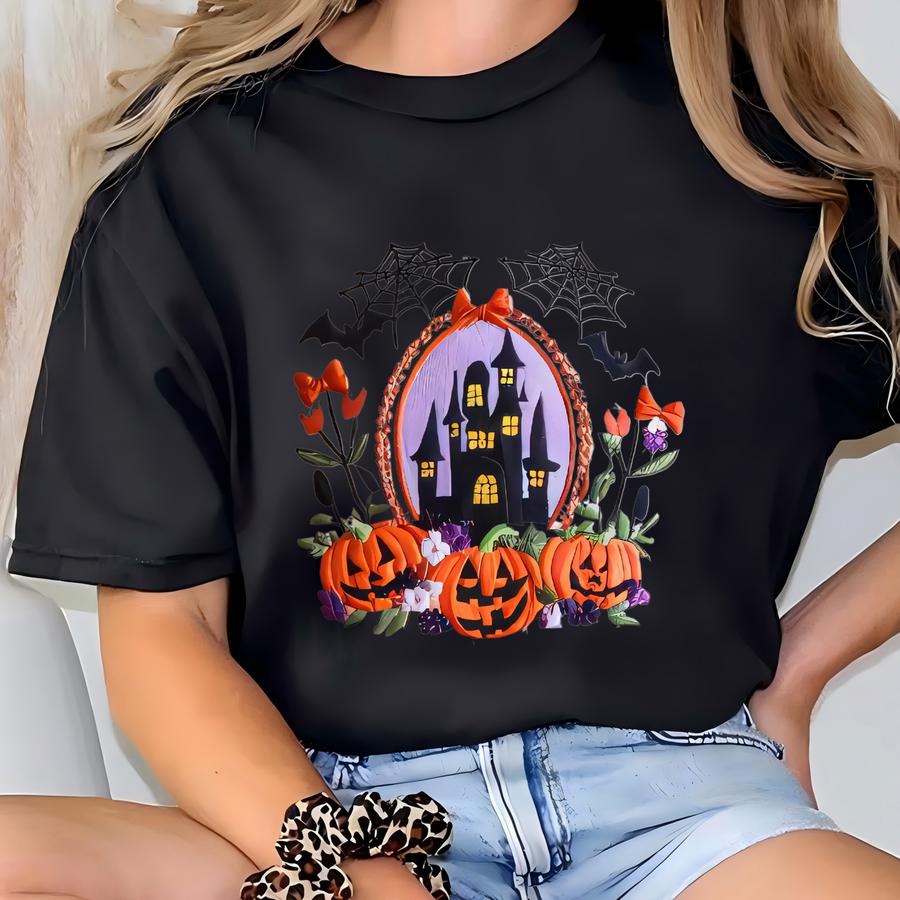 Halloween Kids Sweatshirt, Coquette Halloween Shirt, And Halloween Shirt, Pumpkin Sweatshirt T-shirt