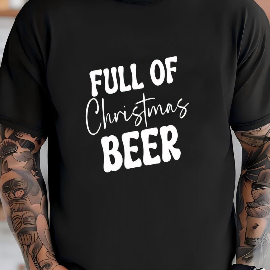 Funny Christmas Beer Quote Shirt: Drinking Tee, Couple Xmas Gift T-shirt